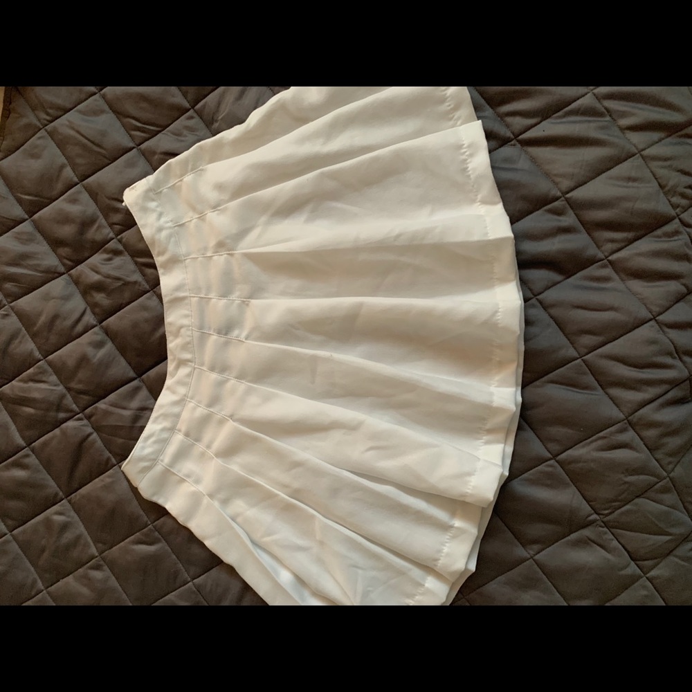 White tennis skirt